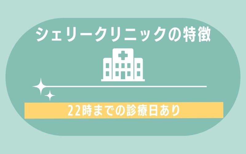 特徴1:22時までの診療日あり