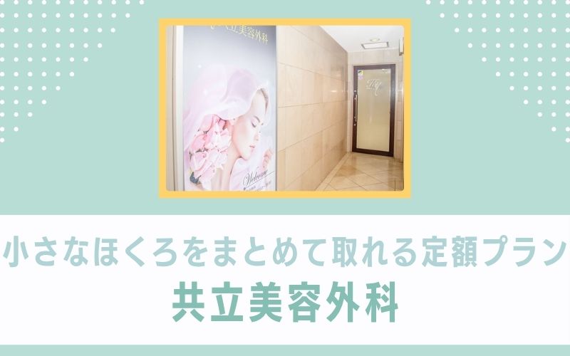 小さなほくろをまとめて取れる定額プランがおすすめな共立美容外科